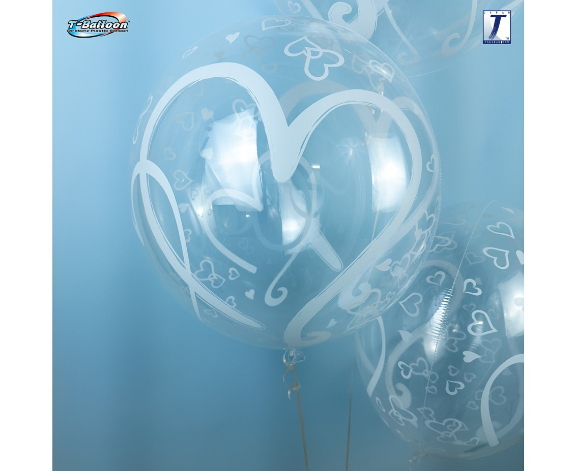 Takara Bubble Balloon - Hearts and hearts, 400 mm/ 10 pc. EOL